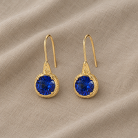 Vintage Sapphire Blue Drop Earrings