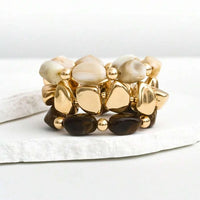 Bohemian Retro Geometric Thick Acrylic Beaded Bracelet
