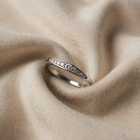 Micro-pavé Zirconia Ring in White Gold