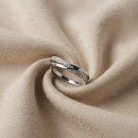 White Gold Day Ring with Zirconia