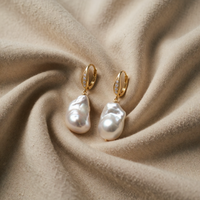 Drop Earrings with Baroque Pearls
