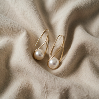 Elegant Drop Earrings with Pearls