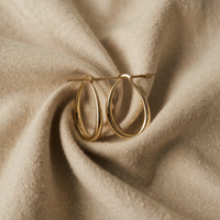 Elegant Gold Ring Earrings