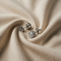 White Gold Earrings with Zirconia