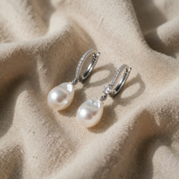 Pearl & Crystal Drop Earrings