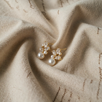 Blooming Freshwater Pearl Cluster Drop Earrings