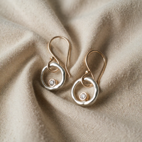 Retro Gold and Silver Earrings