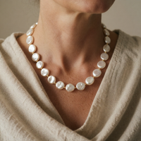 Baroque Coin Pearl Strand Necklace