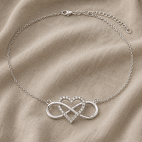 White Gold Necklace with Infinite Heart Pendant