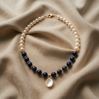Necklace with Night Blue Lapis Pendant