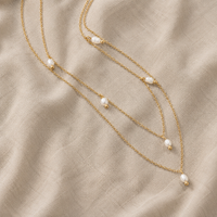 Contemporary Gold Necklace by Tanja
