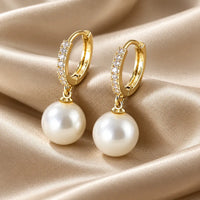 Modern Pearl Drop Earrings