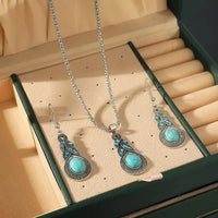 Vintage Turquoise Necklace & Earring Set