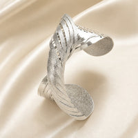 Woven Matte White Gold Bracelet