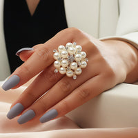 Adjustable Pearl Ring
