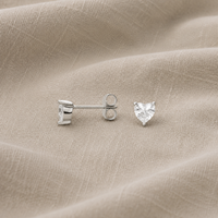 Gemstone Heart Earrings