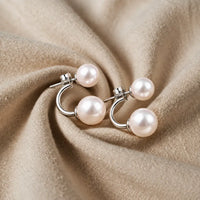 Double Pearl Statement Earrings