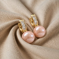 Pink Pearl Earrings